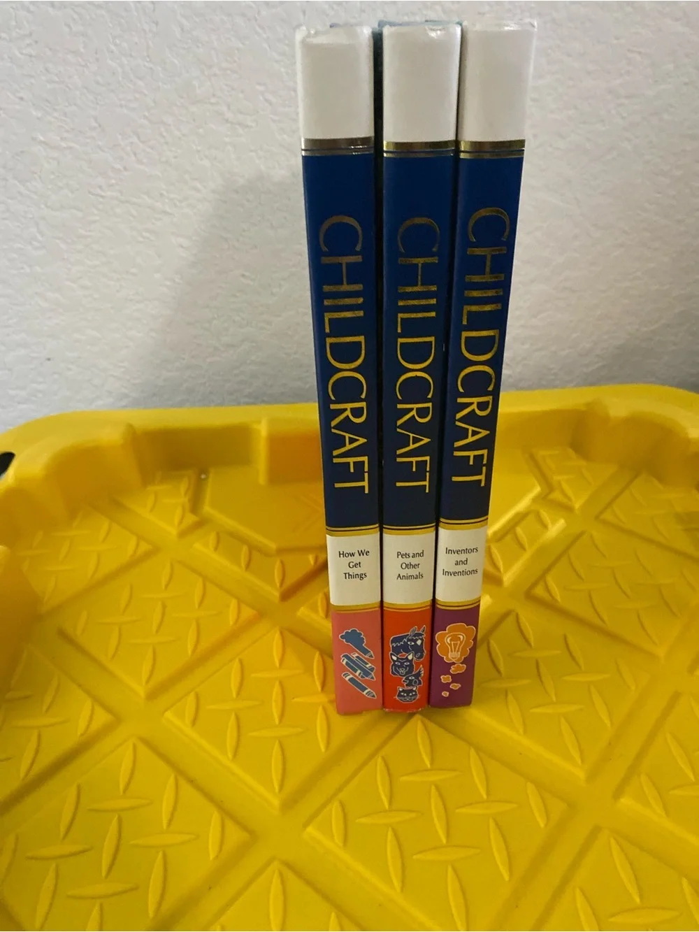 Childcraft 3 Books How We Get Things Pets & Other Animals Invetors & Inventions